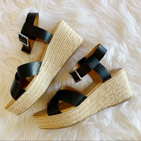 J. Crew Factory Shoes - J. Crew black platform espadrilles